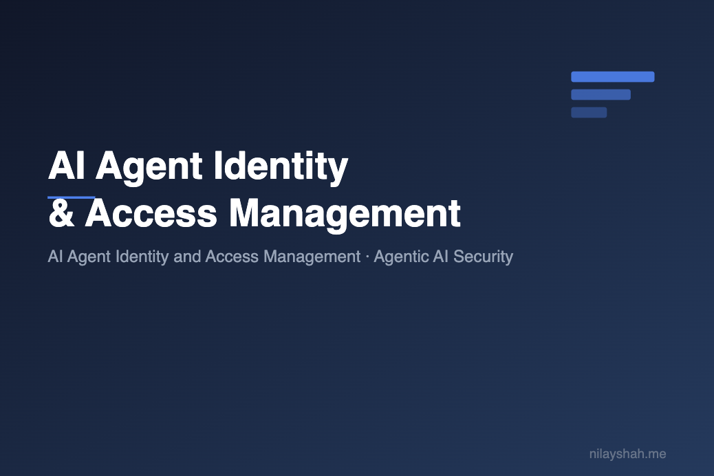AI Agent Identity Management Risks: How To Better Manage It 1 The Missing Identity Layer in Enterprise AI Agent Architecture a dark navy gradient graphic with the title AI Agent Identity & Access Management